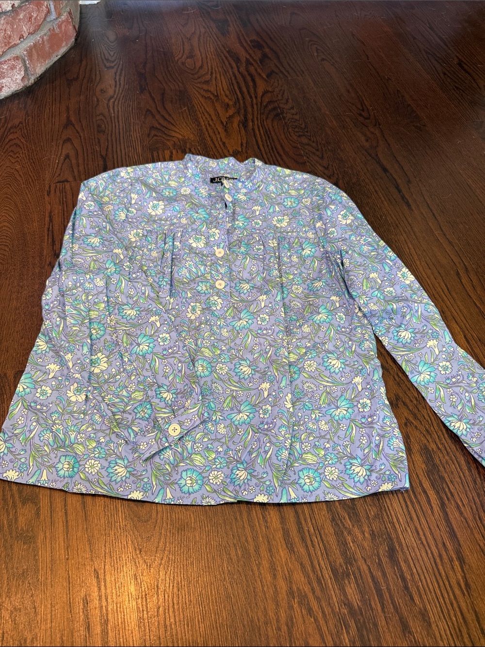 J crew liberty print cotton top